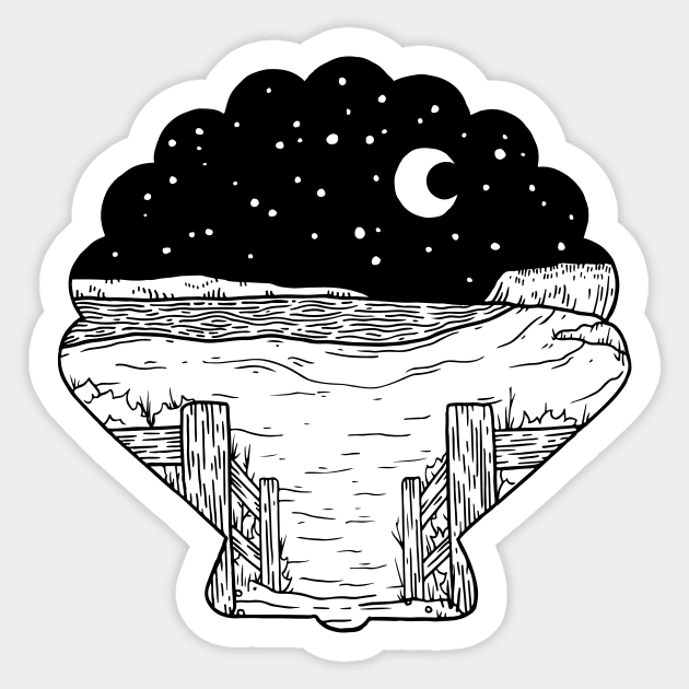 Simple Beach Seashell Illustration Sticker by bblane